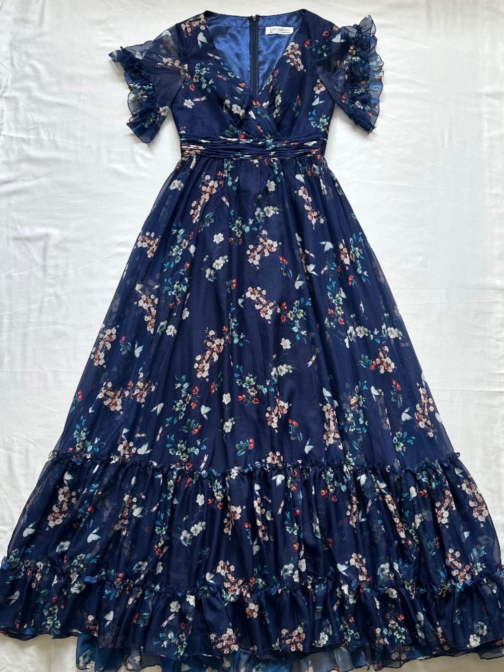 Mac Duggal Floral Maxi Dress | Size 8